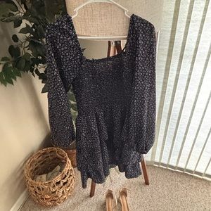 navy floral dress